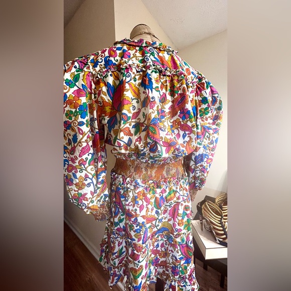 House of Harlow 1960: Nicole Richie Ruffle Balloon Sleeve Dress-NWOT - Picture 5 of 9